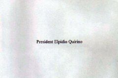 President Elpidio Quirino